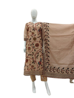 Chanderi silk kalamkari katha stitch suit set