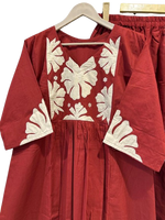 Appliqué work cotton kurta pant