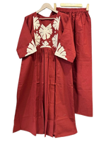 Appliqué work cotton kurta pant