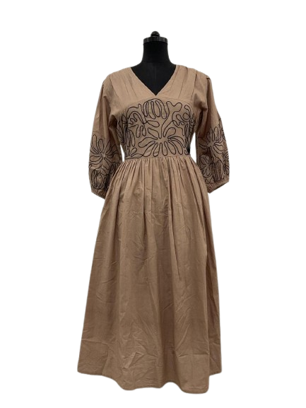 Pure cotton embroidered one piece