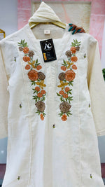 Wow embroidered cotton suit set