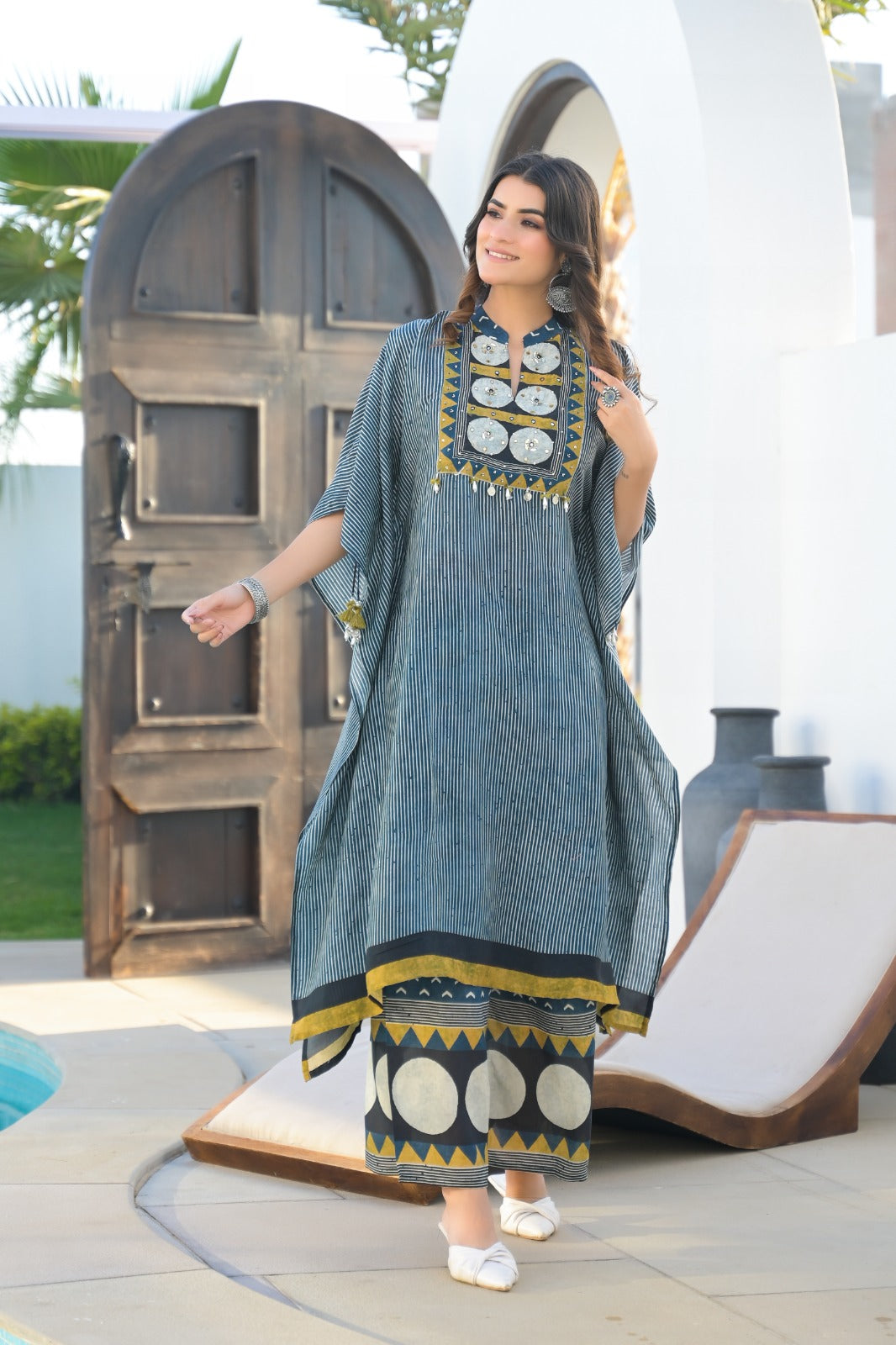 Pure Mul silk stylish Kaftan Set