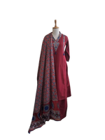 Red indigo cotton full suit set