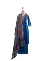 Blue indigo cotton full suit set