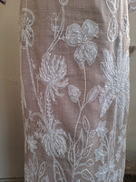 Linen Chanderi embroidered lining suit set