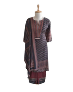 Pure Mul silk gorgeous ajrakh printed full suit