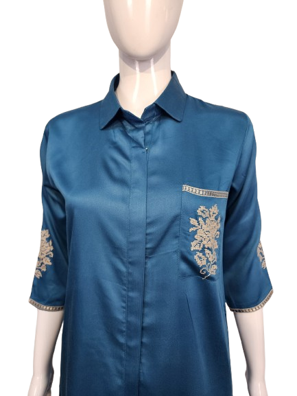 Pretty gaji silk embroidered co ord