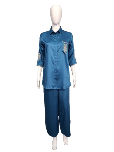 Pretty gaji silk embroidered co ord