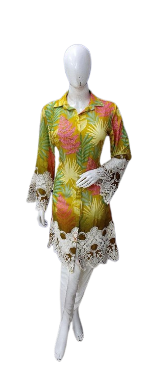 Muslin lace detaili tulip pants Co ord