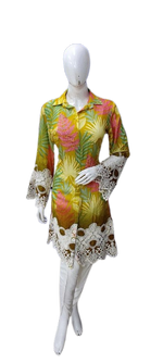 Muslin lace detaili tulip pants Co ord