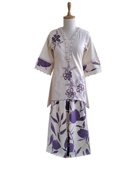 Appliqué work kurta pant