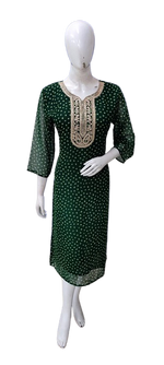 Pretty georgette Zari embroidered lining kurta