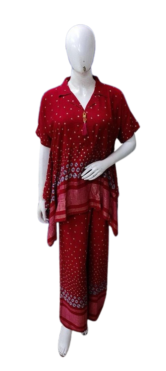 Restocked ! Heavy rayon bandhani palazzo set