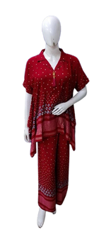 Restocked ! Heavy rayon bandhani palazzo set