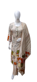 Pretty dola silk embellished suit set (slim fit)