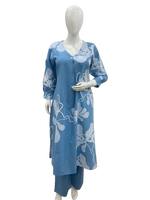 Smart cotton Co ord in blue