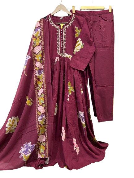 Wow floral premium cotton suit set