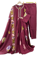 Wow floral premium cotton suit set