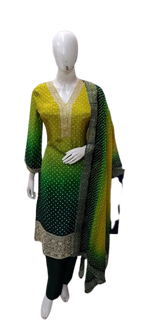 Pure crepe Zari detailing lining suit set. Very premium fabric quality