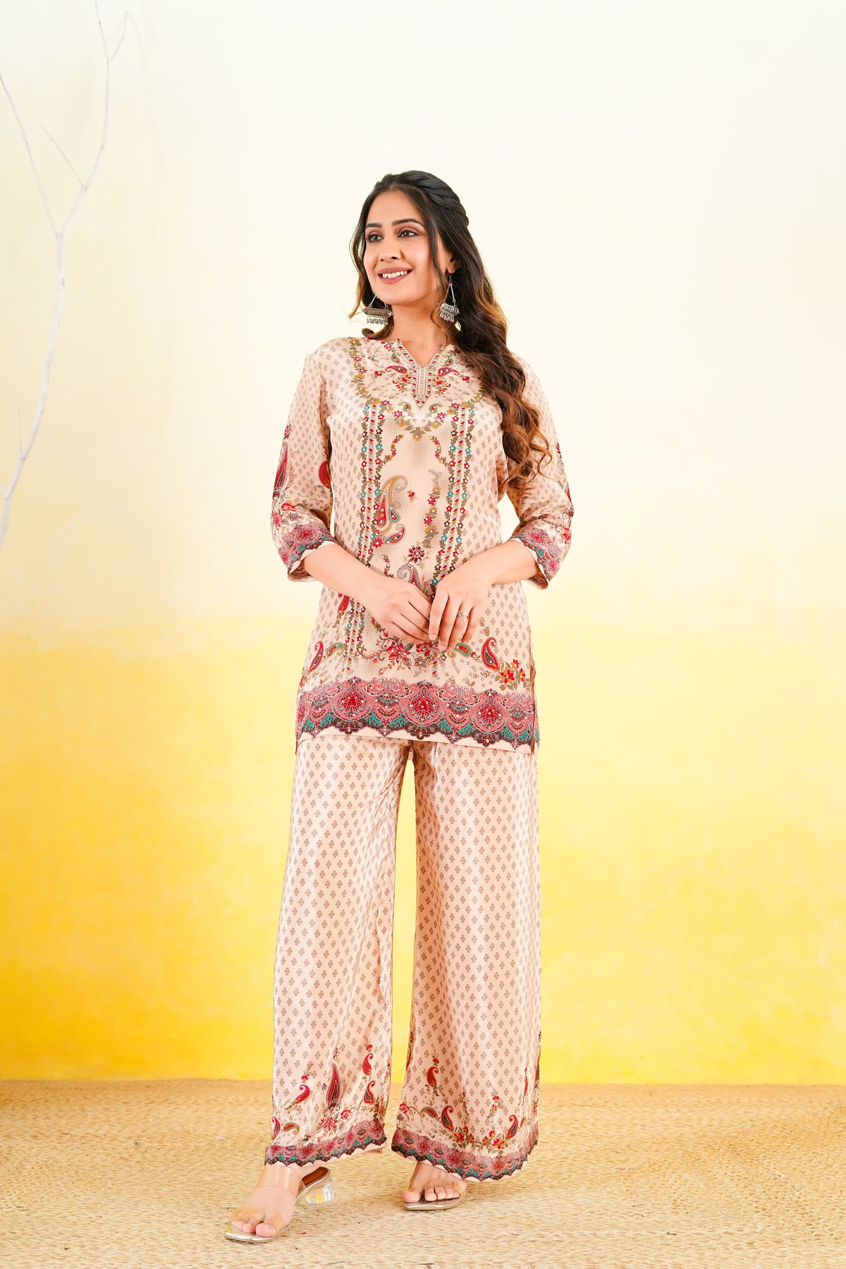 Restocked !! Pure crepe co ord set !!