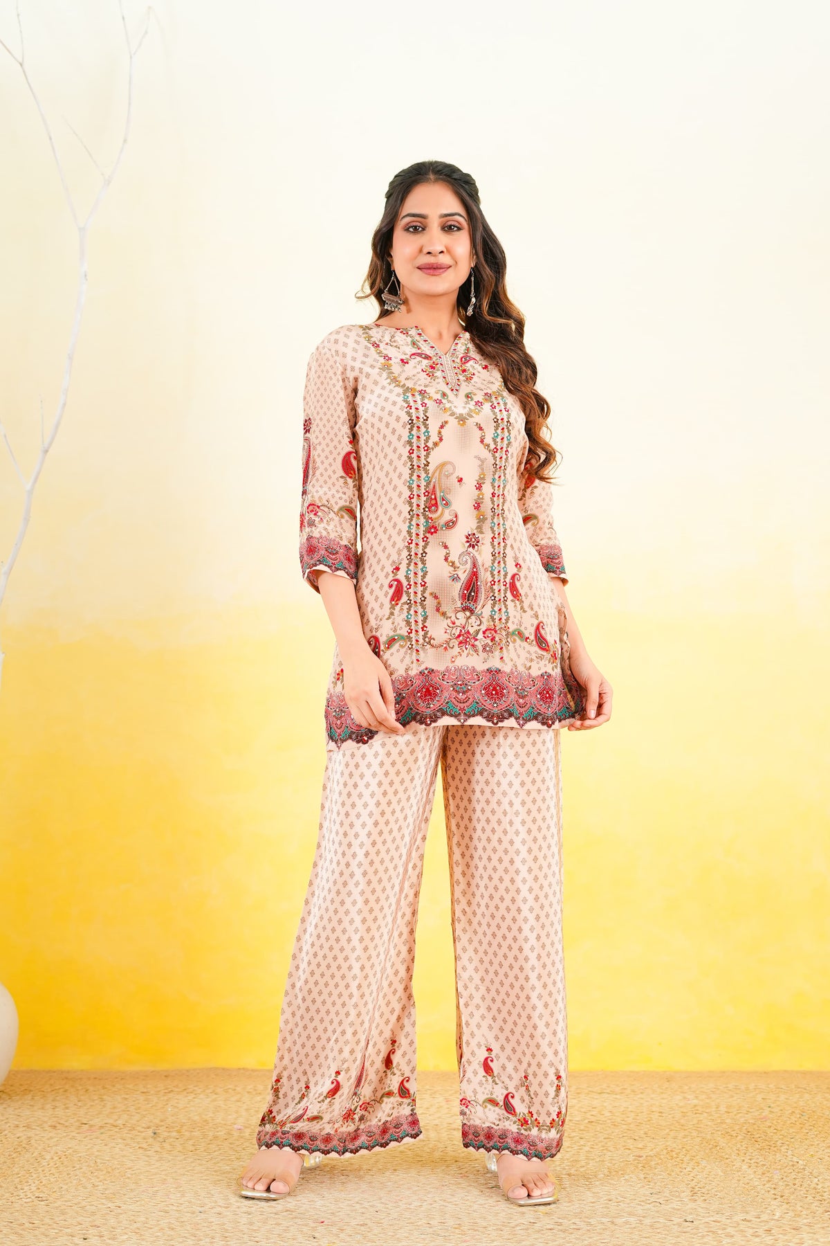 Restocked !! Pure crepe co ord set !!