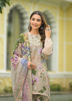 Linen cotton Pakistani style lace detailing farsi suit set