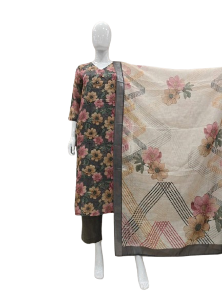 Premium linen cotton lining full suit set