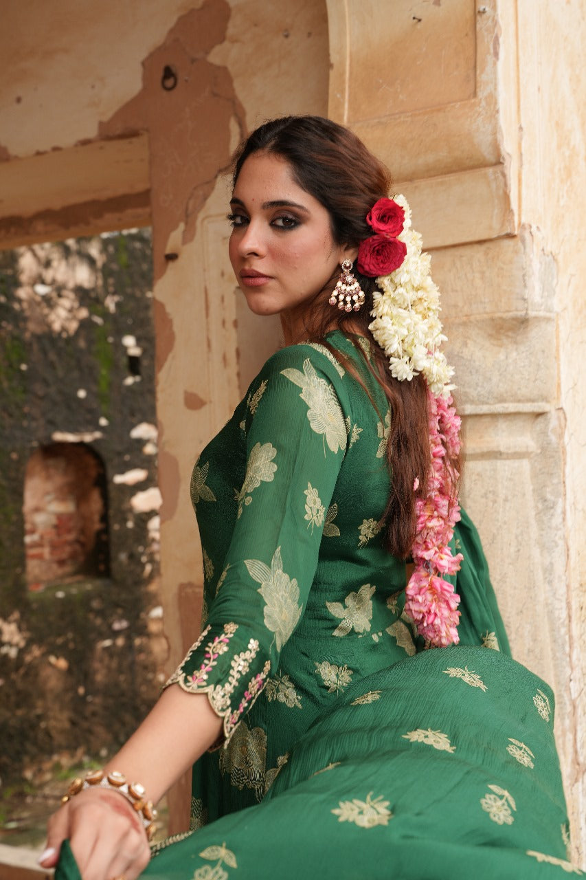 Party wear premium chinon designer suit set