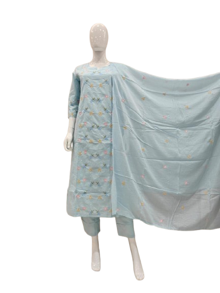 Pretty pretty blue embroidered suit set