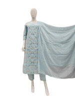 Pretty pretty blue embroidered suit set