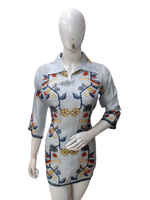 Kalamkari silk short top