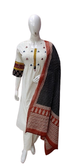 Super pretty cotton suit set with mirror work