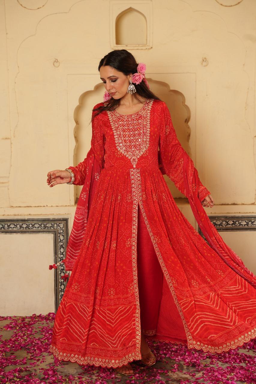 Pretty pure chinon designer suit set