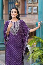 Pure crepe gotta detailing kaftan