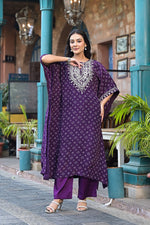 Pure crepe gotta detailing kaftan