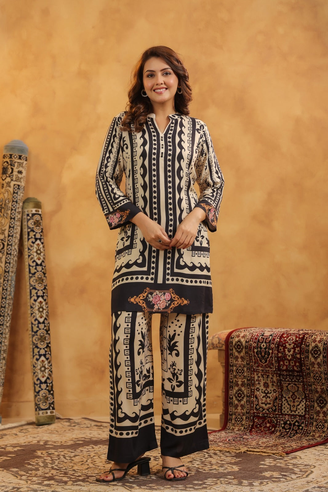 Mul silk digital printed co ord