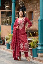 Pure cotton embroidered full suit set