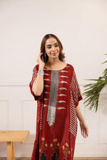 Pure crepe designer kaftan set