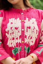 Pure Mul cotton digital printed suit set in pink