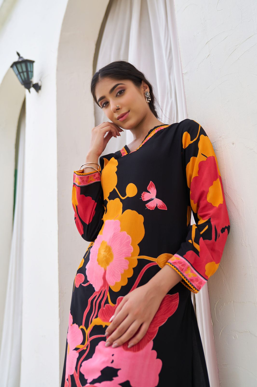 Heavy rayon beautiful digital printed kurta pant