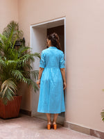 Smart appliqué work one pice lining dress