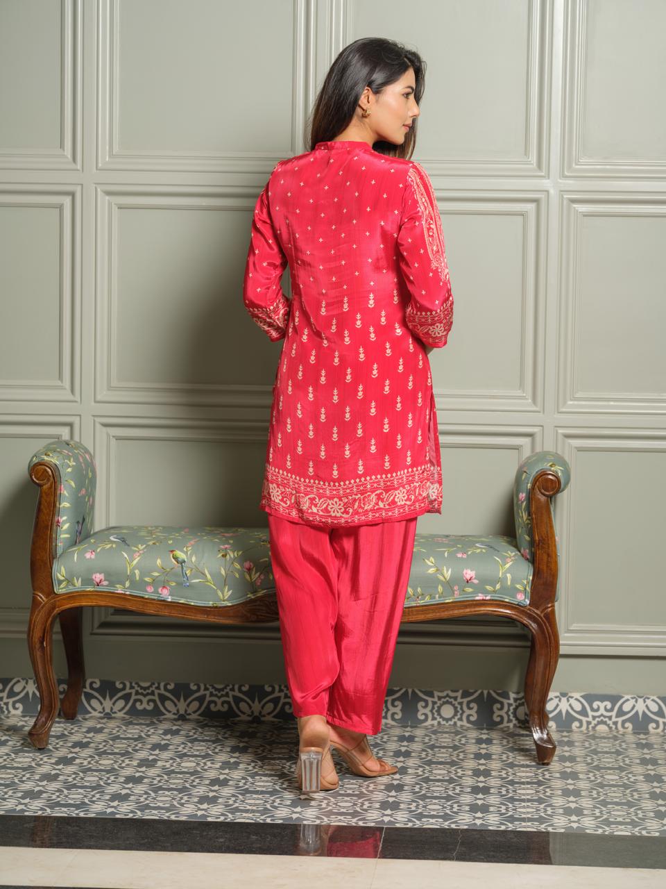 Pure crepe designer co ord