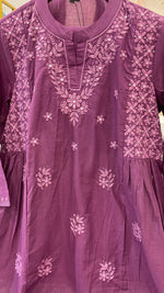 Pretty cotton chikankari kurta pant