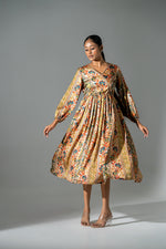 Kalamkari satin silk one piece