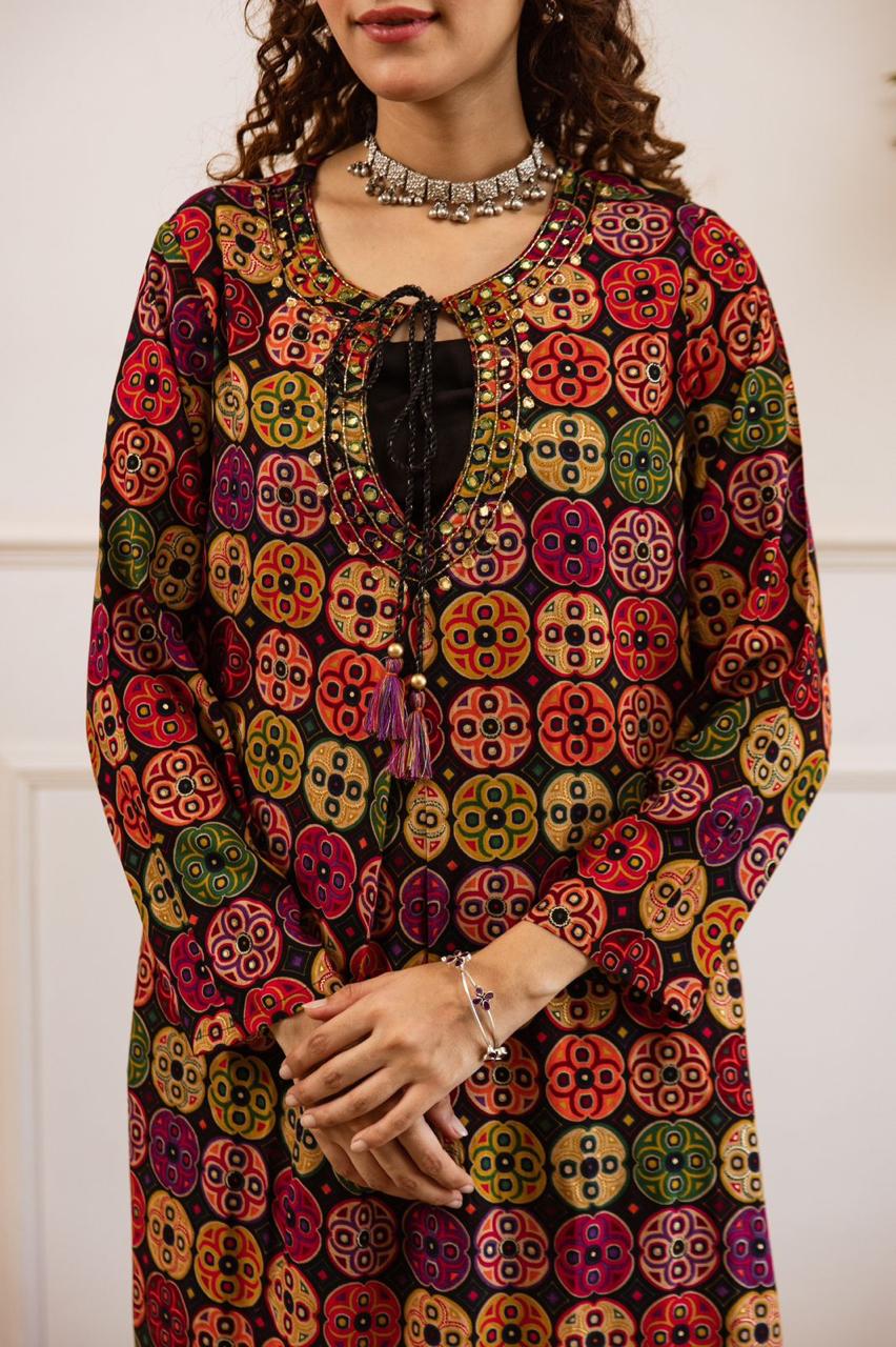 Heavy rayon beautiful digital printed kurta pant