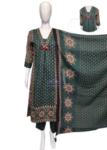Pure cotton suit set in green