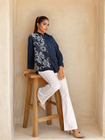 Premium denim cotton embroidery