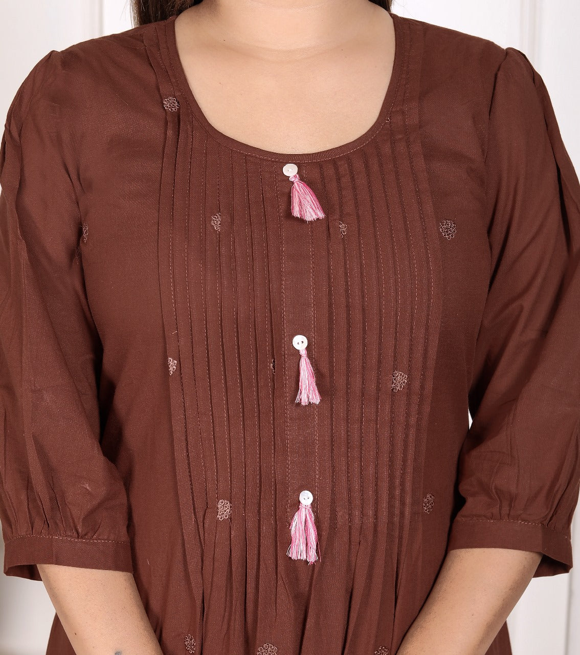 Pure cotton full suit fully embroidered