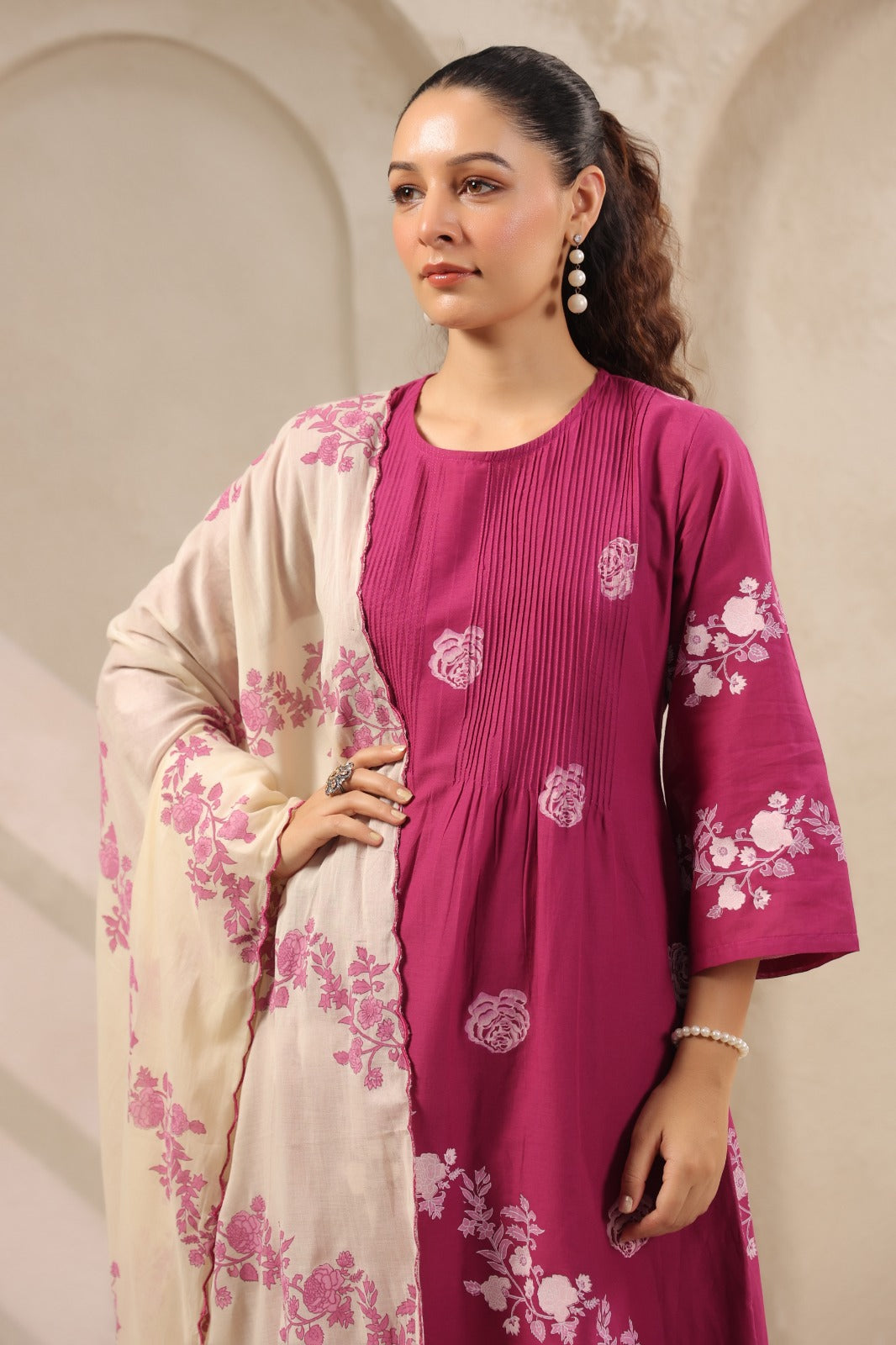 Wow Mul Chanderi suit set