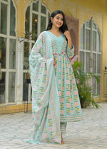 Pure cotton Anarkali suit set